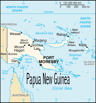 Map of Papua New Guinea